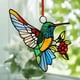 thumbnail image 5 of Colgante de vitral de colibrí con cadena, atrapaluz decorativo para salas, cocinas e ideas de regalo., 5 of 6