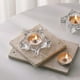 thumbnail image 4 of Candelabro de cristal con forma de pentagrama, decoración romántica para el hogar, recipiente transparente vintage para velas, decoración para la mesa del hogar., 4 of 6