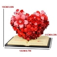 thumbnail image 4 of 768Pcs 3D Floral Heart Building Kit, Love Hidden in Flowers Bouquet, Creative DIY Craft Set , Valentine's Birthday Mother's Day Graduation Gift, Home Decor,Red, 4 of 5