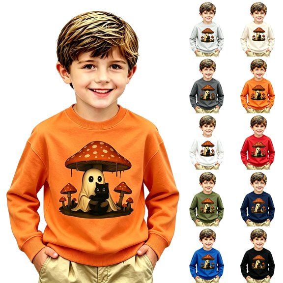 Gyexs Halloween Sweatshirts for Girls Fall Winter Clothes, Funny Cool Printed, Halloween Sweater Top