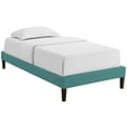 thumbnail image 1 of Mod Uptown Mid-Century Upholstered Platform Bed, Twin, Aqua Blue, 1 of 5