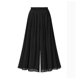 thumbnail image 1 of Chiffon Women Wide Pants Pleated Beach Culottes Loose Cropped Pants High Waist Thin Wide-Leg Trousers, 1 of 5