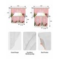 thumbnail image 6 of Pink Christmas Kitchen Curtains Swag Valance and Tier Curtains Set 24 Inch Length, Santa Snowman Snowflake Elk Xmas Tree Rod Pocket Drape Panels Pair Swag Curtains for Bathroom/Cafe/Window, 6 of 6