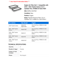 thumbnail image 2 of Engine Air Filter Set 2 - Compatible with 2018 - 2022 Toyota Camry 2.5L 4-Cylinder FULL HYBRID EV-GAS FHEV - Autopart Premium, 2 of 2