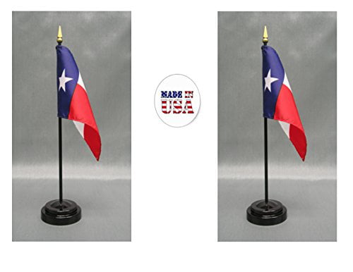 Details about   Texas State & USA Police Blue 4"x6" Flag Desk Set Table Stick Black Base 