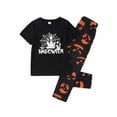 thumbnail image 3 of Shldybc Family Halloween Pjs Matching Sets 2-piece Halloween Pajamas Long Sleeve Sleepwear Jumpsuit Spiderweb Ghosts Pumpkin Skeleton Top and Pants Outfit Home wear Holiday PJS Set 10-11T Pajamas, 3 of 6
