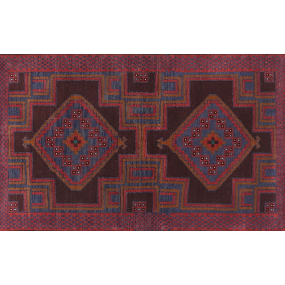 Ahgly Company Indoor Rectangle Traditional Maroon Purple Persian Area Rugs, 8' x 12'