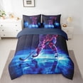 thumbnail image 2 of Homewish Gamer Ice Hockey 7-Piece Queen Bedding Set - Ball Game Sport, 2 of 8