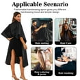 thumbnail image 3 of Black Waterproof Hair Salon Cape Professional Barber Cape with Metal Snap Closure Hair Cutting Cape (Black-3 Pack), 3 of 7