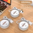 thumbnail image 4 of Chargeur de Voyage 50W 6 Ports avec 2 Ports Type-C & 4 Ports USB-A, Hub de Charge Rapide et Simultanée, Multiprise Compacte pour Maison, Bureau et Usage International, 4 of 8