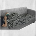 thumbnail image 6 of Black and White Soft Flannel Fleece Throw Blanket, Geometric Op Art Pattern Unusual Checked Optical Illusion Effect Modern, Cozy Plush for Indoor and Outdoor Use, 60" x 80", Black White, by Ambesonne, 6 of 6
