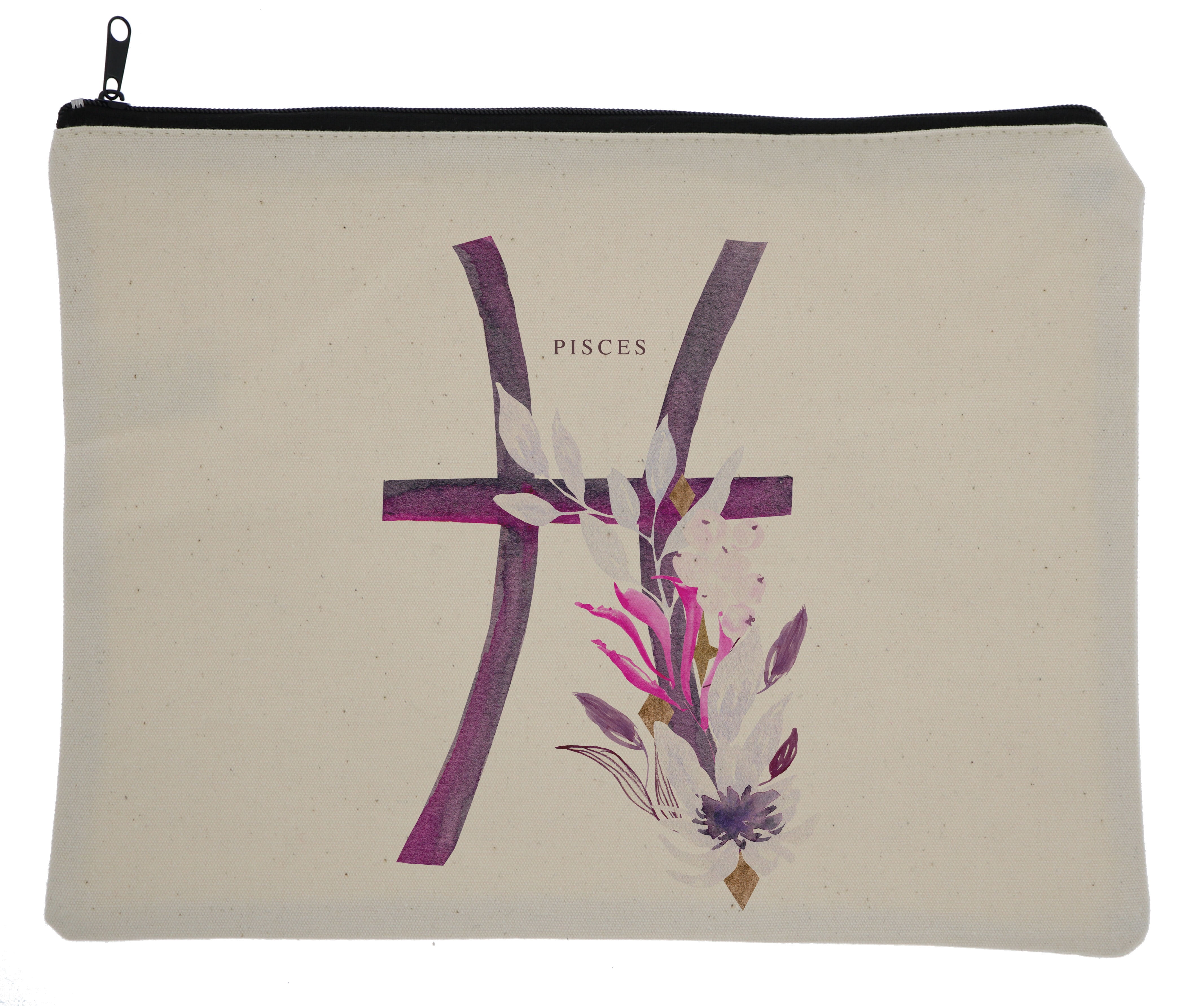 Cotton Zodiac Sign Makeup Bag 