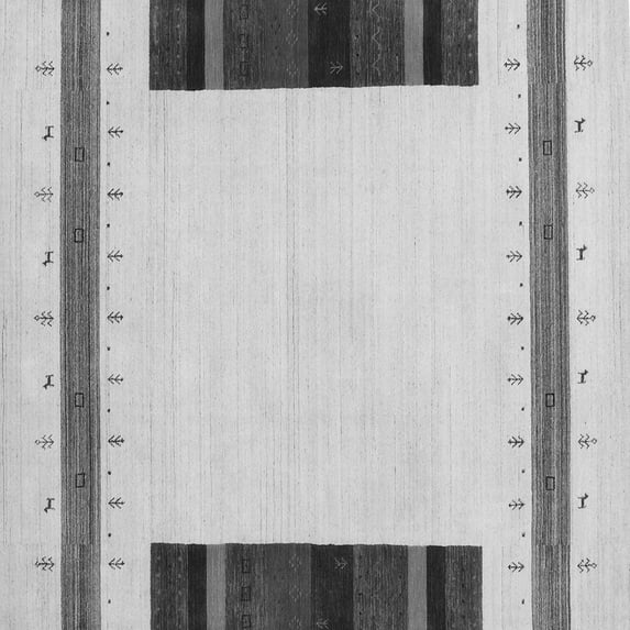 Ahgly Company Indoor Square Solid Gray Modern Area Rugs, 7' Square