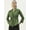 Green, variant on Women's Printed Viscose Rayon V Neck Top Clinched Waist Long Sleeves with Waist Tie-Ups High Low Hem Casual&nbsp;Summer Wear Waist Length Regular Top