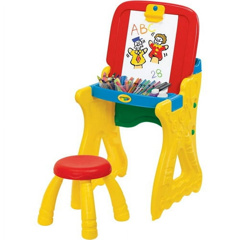 Crayola 5013 Play N Fold 2 in 1 Art Studio Easel Desk and Chair Set