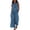 Blue, variant on Bohemian Two Piece Set, Flounce Halter Top & Wide Leg Trousers for Summer Casual Outfit