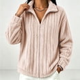 thumbnail image 2 of Fewfanhot Women Clothing Fleece Full Zip Soft Warm Fall Winter Teddy Outdoor Long Sleeve Jacket, 2 of 7