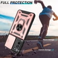 thumbnail image 4 of Samsung Galaxy S20 FE 5G Case,Samsung S20 FE Case with HD Screen Protector with Slide Camera Cover, 360° Rotation Ring Kickstand [ Grade] Case for Galaxy S20 FE 5G, Rose Gold, 4 of 14