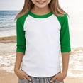 thumbnail image 2 of Coerni Toddler Kids Baseball Raglan T-Shirt 3/4 Sleeve Crewneck Tees Baby Boys Girls Jersey Sweatshirt Summer Athletic Casual, 2 of 7