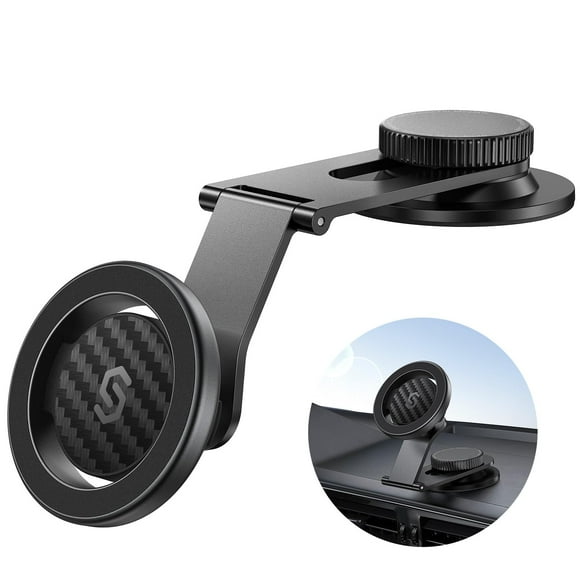 SYNCWIRE Fits MagSafe Car Mount for Universal Dashboard, Tesla Screen, Magnetic Phone Holder for Car, Foldable Aluminum Alloy Arm, Super Stable Car Mount for iPhone 16 Pro Max 15 14 13 12&All Phones