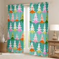 thumbnail image 2 of Manfei Red Xmas Tree Curtains Pack of 2 (42x84 Each) for Teen, Winter Snowflake Curtains Blackout, Merry Christmas Bedroom Curtains, Window Curtains Room Decor, 2 of 6
