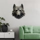 thumbnail image 5 of Escultura de cabeza de animal montada en la pared - estatua de busto de lobo/leopardo/oso, decoración de arte de resina para salón, dormitorio, oficina, bar, 5 of 6