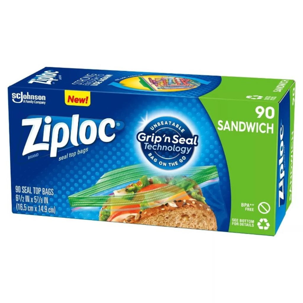 SC Johnson Ziploc Sandwich Bags with Unbeatable Grip and Seal