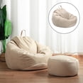 thumbnail image 3 of Elegante Funda Impermeable de Puf, Onizador Multis de de Peluche, Bolsa de Almacenamiento con Cremallera para Patio, Terraza , beige Yotijar Funda de almacenamiento de puf, 3 of 10