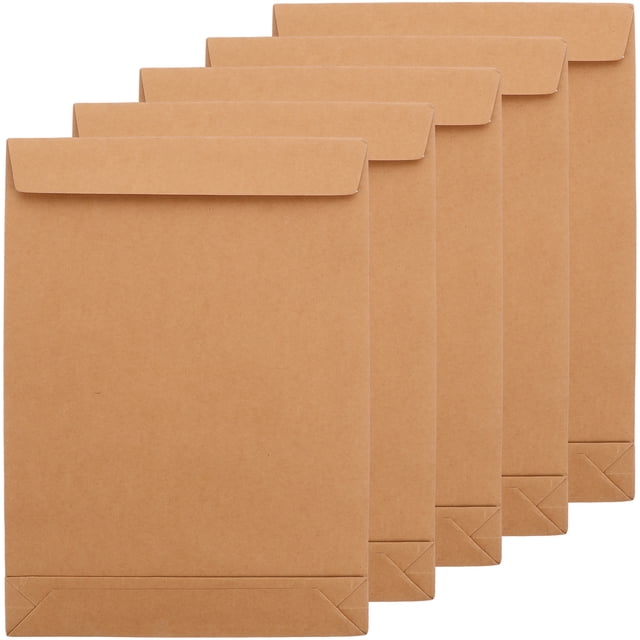5pcs Kraft Strip a la tira autoadhesiva Archivo de archivo de presentación Archivo del proyecto de archivo Organizador de documentos