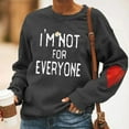thumbnail image 3 of Aboser I'm Not for Everyone Womens Sweatshirt Plus Size Simple Tops Casual Crewneck Pullover Shirt Trendy Heart Graphic Sweatshirts, 3 of 9