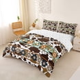 thumbnail image 2 of jejeloiu Western Cow Print Queen Duvet Cover Set Kids,Retro Aztec Geometric Bedding,Reversible,3pcs(No Comforter), 2 of 6
