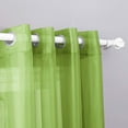 thumbnail image 2 of Decotex 2 Piece Sheer Voile Grommet Top Window Curtain Panel Drapes (54" X 108", Lime Green), 2 of 2