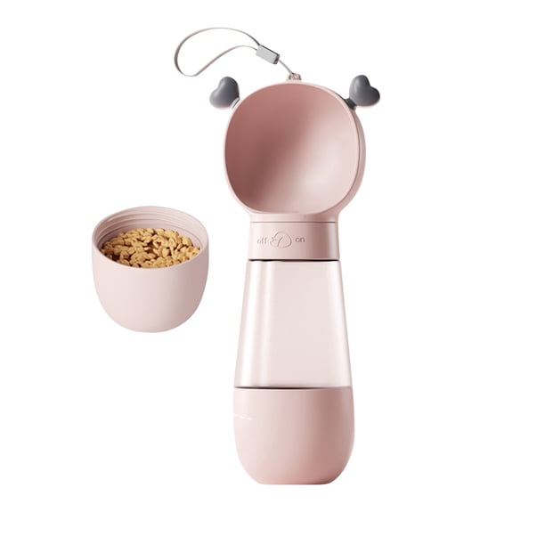Taza de agua para salida de perros, hervidor de agua para perros, vaso portátil, botella de agua para pasear perros, taza de alimentación de agua para mascotas, agua potable + alimentación