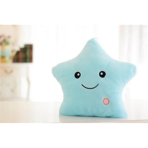 Juguete de peluche de estrellas luminosas, almohada suave Kawaii, cojín de estrellas de colores brillantes, juguetes de luz Led para niños y niñas, regalo