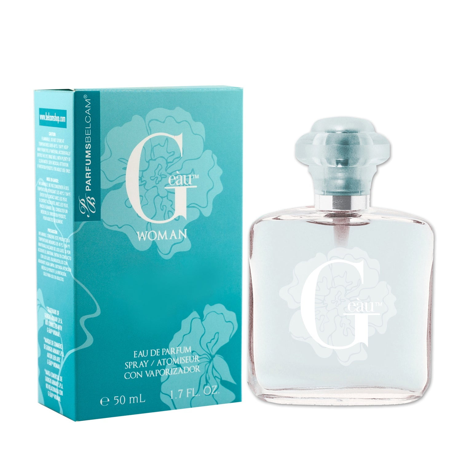 PB ParfumsBelcam G Eau Eau de Parfum Vaporisateur pour Femmes, Parfum Floral Aquatique Frais, 50 ml