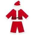 thumbnail image 3 of DPOIS Little Unisex Kids Santa Outfits Costume Tops Pants Hats Sets Christmas Dress Up, 3 of 7