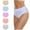 Light Blue, variant on Kaemgyyd 5 Pack Womens High Waist Cotton Underwear Full Coverage Strech Panties Soft Ladies Breathable Briefs