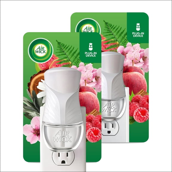 Air Wick Plug-in Scented Oil Warmer Air Freshener Device, White, 2 Count