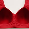 thumbnail image 6 of Arlun,Front Button Closure Bras for Older Women Senior Wireless Front Snap Lightly Bras 2025 Full Coverage Thin Cups Breathable Push up Bras No Underwire Tank Top Style Bra Red 46, 6 of 7