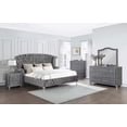 thumbnail image 4 of Deanna Button Tufted Dresser Mirror Grey, 4 of 4