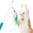 thumbnail image 1 of Cat Teaser Toy Fake Feather Stretchable Soft Kitten Interactive Toy Cat Wand Toy, 1 of 10