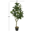 thumbnail image 4 of DecMode 45" Artificial Fig Tree in Realistic Leaves and Black Melamine Pot, 4 of 9