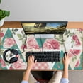 thumbnail image 4 of Long Mouse Pads for Desk,Pioneer Flower Floral Print Pattern Desk Mats on Top Of Desks, Desk Mouse Pad Extra Large with 3mm Non-Slip Base and Stitched Edge for Gaming,Office,Work,Home 47.3"x23.6", 4 of 6