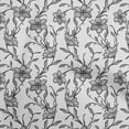 thumbnail image 1 of oneOone Cotton Poplin Twill Gray Fabric Floral Craft Projects Decor Fabric Printed By The Yard 56 Inch Wide, 1 of 5