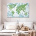 thumbnail image 2 of Elephant Stock Geographic World Map V Wall Art - Horizontal Canvas Wall Art - Living Room Wall Decor - Education Canvas - Blue And Green Decor - 48" x 32", 2 of 8
