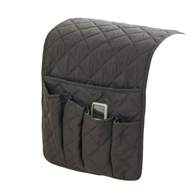 bedienty Sac pour Fauteuil, Sac Imperméable, Sac de Rangement Grande Capacité. Idéal pour Ranger Magazines, Commandes, et Gris 32*86cm