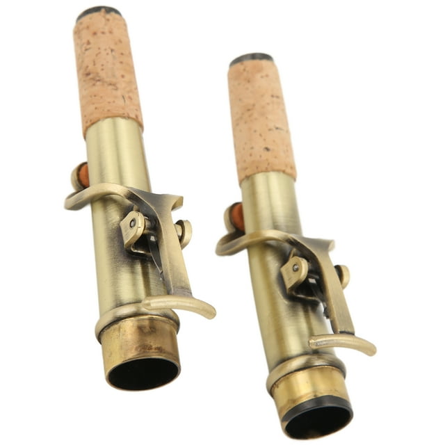 Saxophones Necks, Durable 2Pcs Saxophone Neck Easy Installation Standard Design For Instrument Cyan Antique Brass
