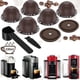 thumbnail image 3 of 5Pcs Reusable Vertuo Pods for Machine, Coffee Capsule with 2 Silicone Lids 1 Spoon and Brush, (150Ml), 3 of 5
