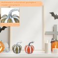 thumbnail image 3 of Halloween Pumpkin Decorations, Striped Metal Small Pumpkin Decor for Indoor Halloween Table Decor, Rustic Fall Mantel Decor for Home Shelf and Coffee Table, 1 Pack Red Orange, 3 of 5