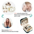thumbnail image 4 of Swan Travel Portable Earring Organizer Decorative Box Necklace Holder: Square Jewelry Storage for Rings, Earrings, Necklaces, Bracelets, and More - Suitable for Girls and Women, 4 of 6